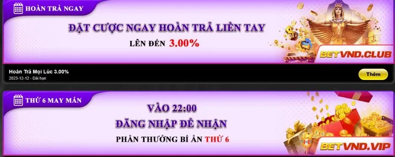 Khuyến mãi tại trang cá cược luôn uy tín và chất lượng